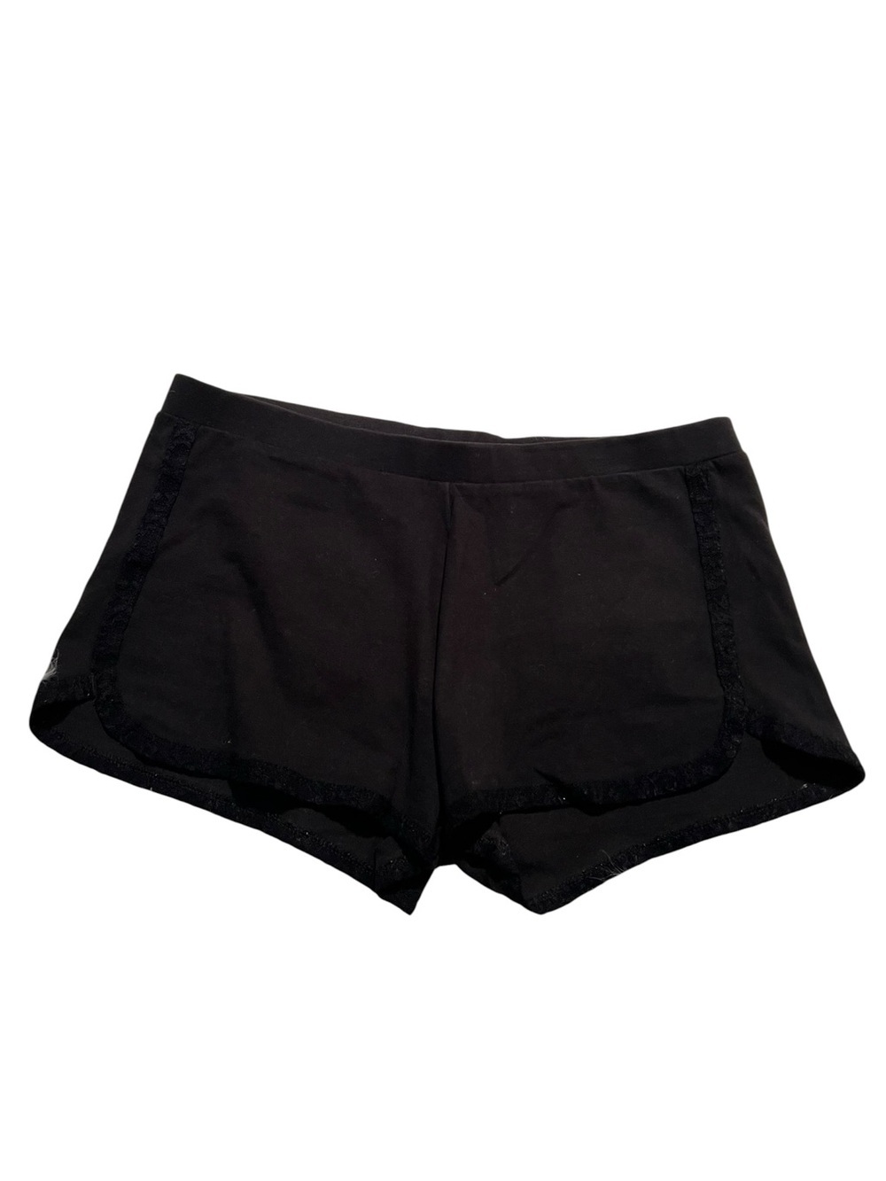 Victoria's Secret Womens Size Small Pajama Shorts Sweatshorts Black Crochet Lace